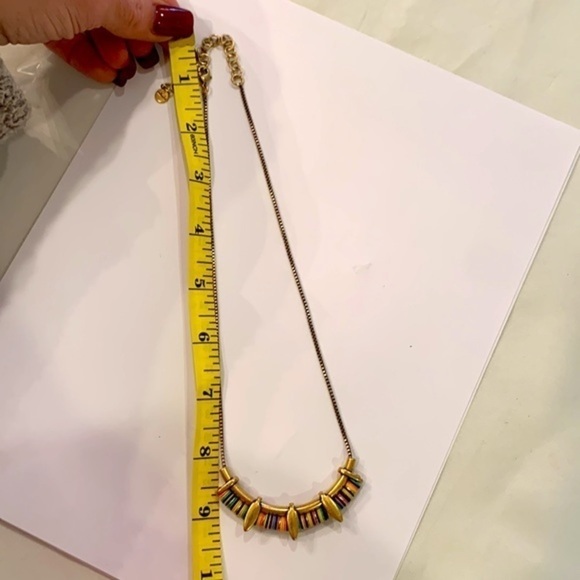 Stella dot colorful enamel tribal small statement box chain necklace - Picture 9 of 10